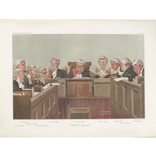 Vincent Brooks, Vanity Fair Heads of the Law Judicial Caricature, British Courtroom Scene, 1902, Print For Sale