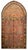 Tony Duquette Moroccan Style Painted Mirror With Two Doors