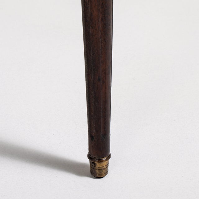Bouillotte Table with Marble Top and Brass Accents, Antique, France, 19th Century For Sale - Image 12 of 15