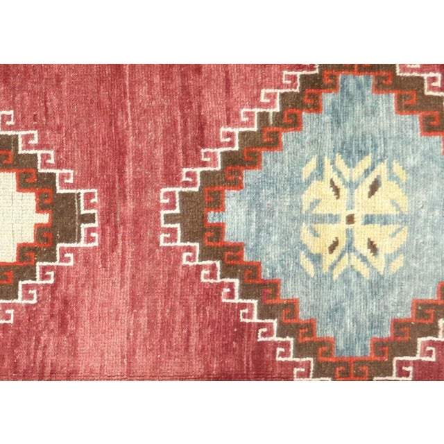 1960s Turkish Oushak Rug. Handwoven with wool on wool foundation in the Oushak region of Western Turkey. The Anatolian...