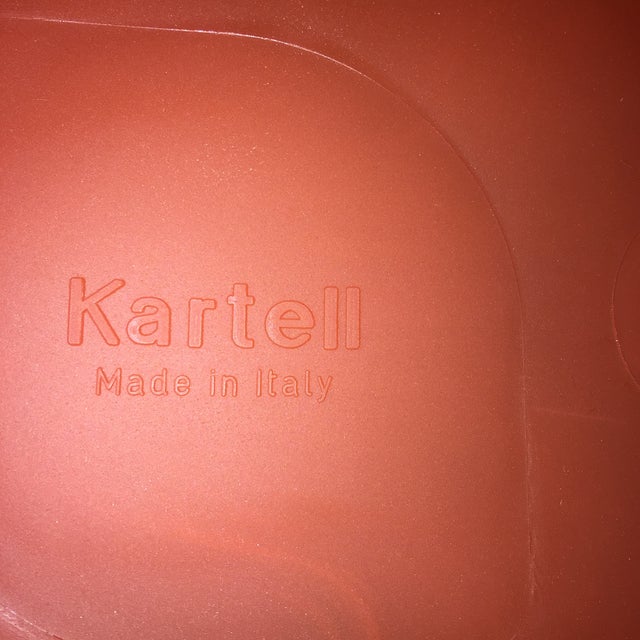 2000 - 2009 Ufficio Tecnico Kartell Waste Basket in Translucent Red Designer Gino Columbini For Sale - Image 5 of 6