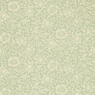 Morris & Co Mallow Wallpaper in Apple Green - a Sample For Sale