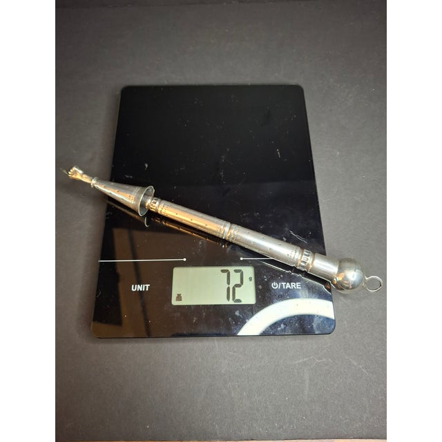 Rare Antique 19th Century 13 Loth Silver Torah Pointer Yad Austro Hungarian Judaica 72g For Sale - Image 16 of 16