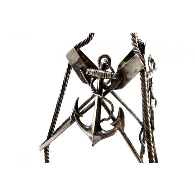 Silver Toothpick Holder with Corded Trivet Chalice For Sale - Image 6 of 8