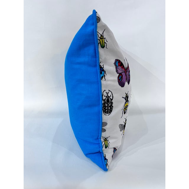 Fabricut Inc. Early 21st Century Embroidered Insect Decorative Pillow For Sale - Image 4 of 7