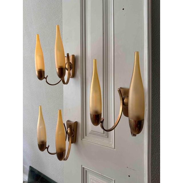 Vintage Italian Sconce attributed to Angelo Lelli for Arredoluce, 1950s, set of 3 For Sale - Image 16 of 18