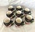 Vintage set of 8 Holiday Fitz & Floyd Snowman Mugs with a top hat and bow. Super cute to mix and match these with other...