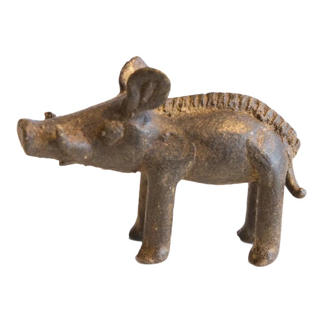 Vintage African Bronze Boar For Sale