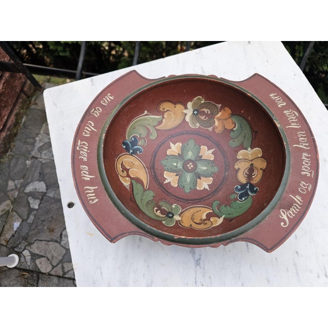 Painted Wooden Bowl, 1960s For Sale - Image 3 of 7