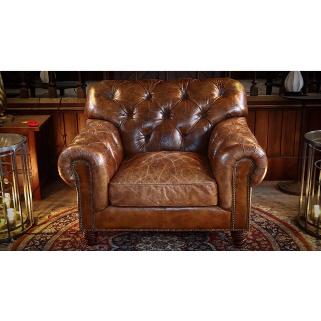 Halo Heritage Lounge Chair in Leather from Timothy Oulton, 2010s For Sale - Image 14 of 18