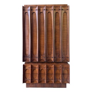 1970s Brutalist Tabago Canada Gentlemen’s Chest Dresser For Sale