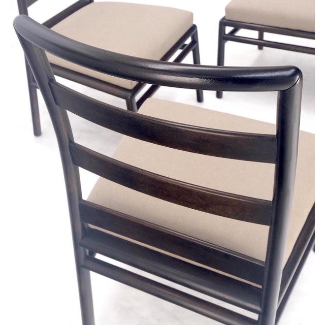 Set 4 Gibbings Widdicomb Dining Chairs New Alcantera Faux Suede Upholstery MINT!