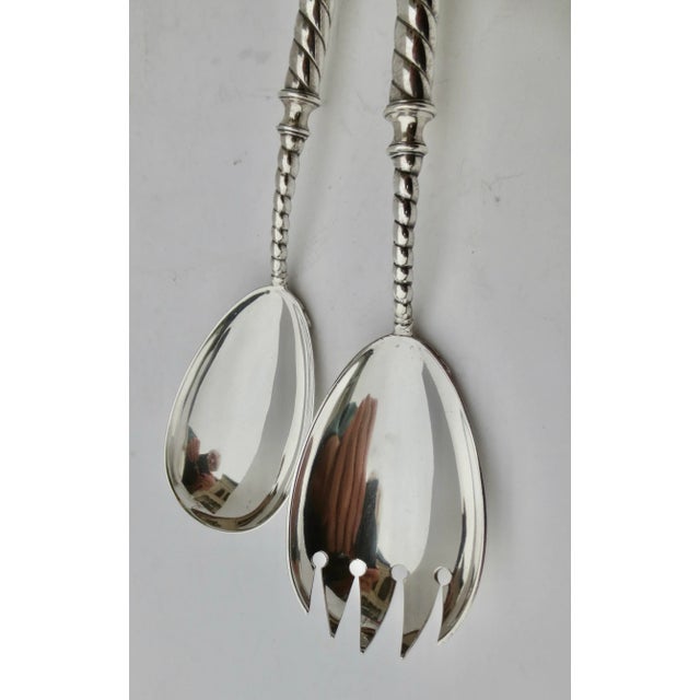 Silver Plate Salad Serving Set Punch & Judy Circa 1904- a Set of 2 For Sale In New York - Image 6 of 7