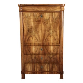 Small Antique Louis Philippe Secretaire in Walnut, 1840 For Sale
