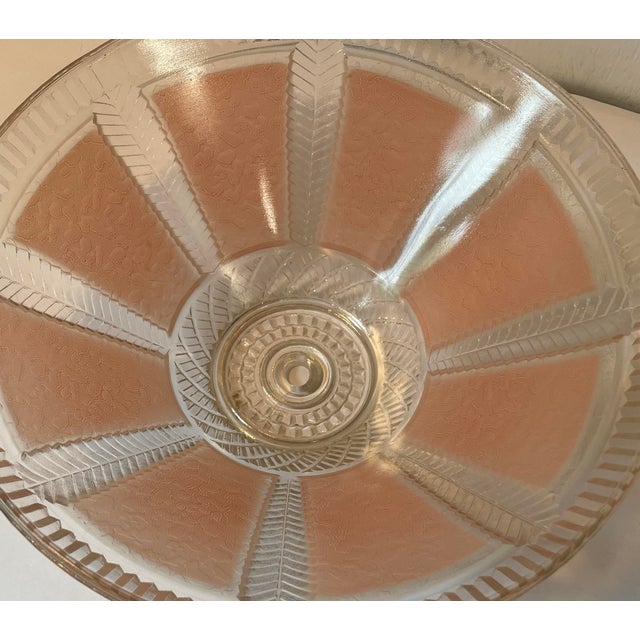 Art Deco Vintage Art Deco Ceiling Glass Light Cover For Sale - Image 3 of 4