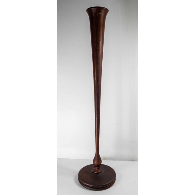 20th Century 29" Large Arts & Crafts Turned Wood Bud Vase or Candle Holder For Sale In New York - Image 6 of 15