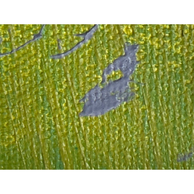 Green Abstract Landscape Painting, Framed For Sale - Image 8 of 12