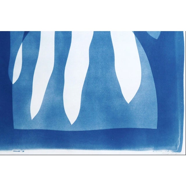 Abstract 2025, Desert Modernim Inspiration, Monotype in Indigo Blue, Cyanotype on Watercolor Paper by Kind of Cyan For Sale - Image 3 of 8