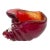 Vintage Archimede Seguso Murano Italian Glass Red and Gold Aventurine Sommerso Conch Shell For Sale