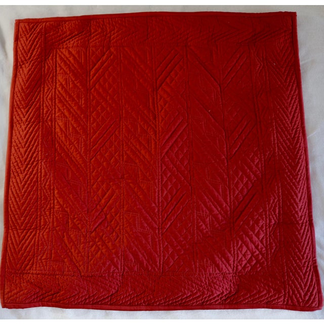 Ralph Lauren Ralph Lauren Quilted Cotton Euro Sham Pillows 27 X 27 - A Pair For Sale - Image 4 of 5