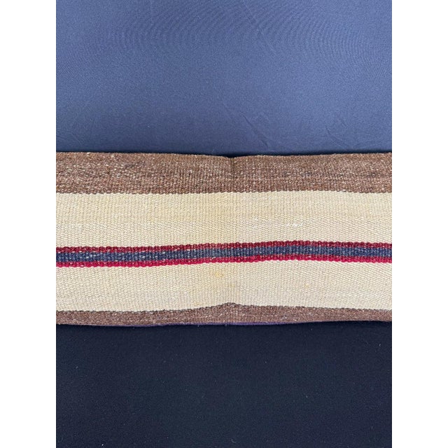 Contemporary Turkish Hemp Pillow Cushion Natural Beige Brown Cushion Cover 12x46 For Sale - Image 3 of 4