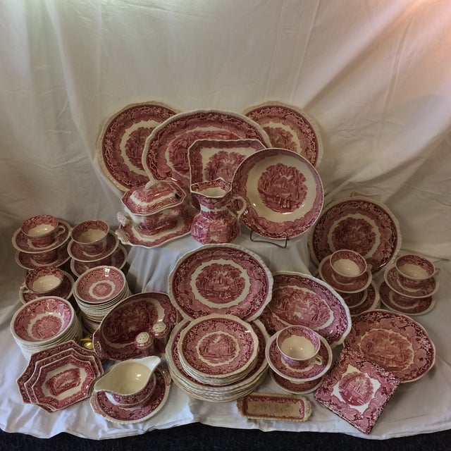 Mason's Ironstone "Vista Pink" English China Set of 107 Piece Chairish