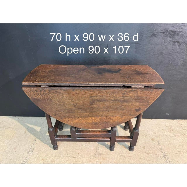 18th Century Oak Gate Leg Table, 1780 For Sale - Image 11 of 16
