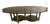 1970s Chrome & Smoked Glass Oval Coffee Table, Paul Mayen Style - Interlocking Ring Base For Sale