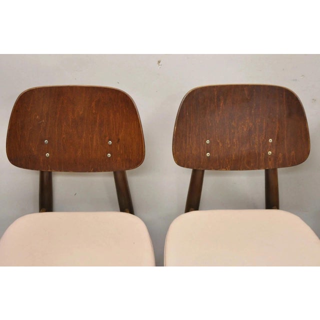 Wood Vintage Thonet Mid Century Modern Bentwood Walnut Dining Chairs - Set of 4 For Sale - Image 7 of 12