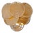 Iridescent Alabaster Gold Disc Glass Wall Sconces, 1990s, Set of 2 For Sale