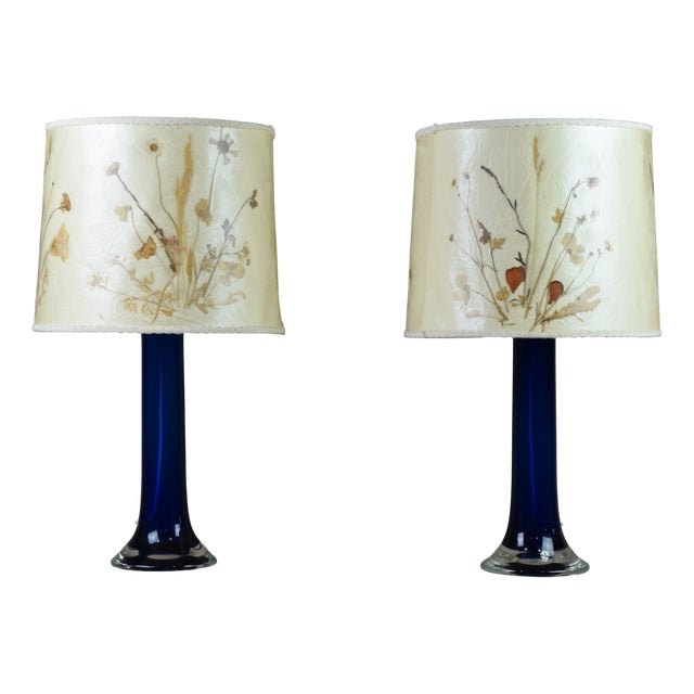 Table Lamps from Flygsfors Glasbruk, Sweden, 1960s, Set of 2 For Sale