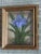Botanical Iris Flower Reverse Painted on Glass Signed by the Artist, Edmond Nogar For Sale - Image 12 of 15