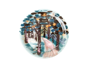 Vintage German Handpainted Wall Plate, 1970s