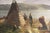 An early northern European impressionist painting of a fjord in Lapland. The work is oil/canvas and is presented in a...