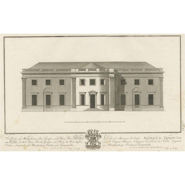 Paper Residence of Count Moritz Von Fries, 1800, Paper For Sale - Image 7 of 7
