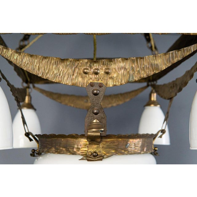 Art Nouveau Ceiling Lamp Chandelier For Sale - Image 11 of 18