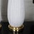 Pair of Striated White Ceramic Table Lamps For Sale In New York - Image 6 of 9
