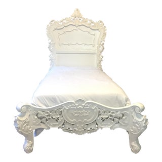 French Louis XV Baroque Rococo Style Twin Bed For Sale