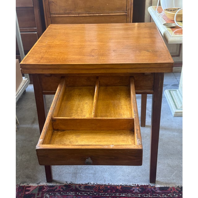 Extendable Square Table in Beech Wood, 1900s For Sale - Image 11 of 18
