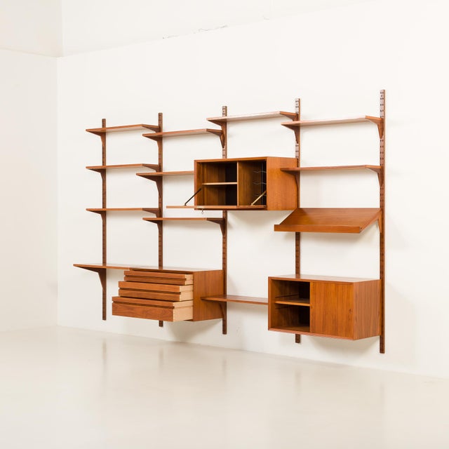 1960s Four Bay Wall Unit by Poul Cadovius for Cado, 1960s For Sale - Image 5 of 18