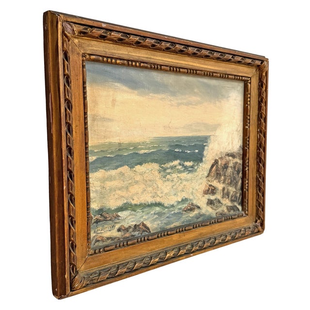 American Mid-20th Century American Seascape Oil Painting For Sale - Image 3 of 13