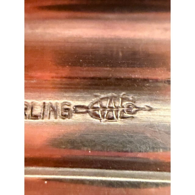 Victorian Antique c.1900 Sterling Silver Three-Finger Cigar Case With Gold-Wash Interior For Sale - Image 3 of 12