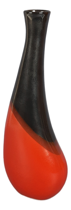 Space Age Red and Black Ceramic Vase from Marei Keramik, 1970s