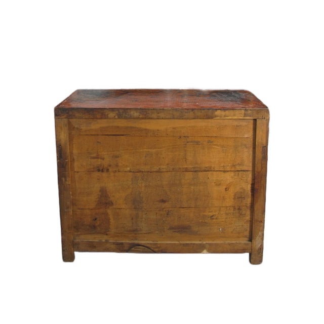 Late 19th Century Hand Painted Five Bats Antique Gansu Tibetan Cabinet For Sale - Image 11 of 12