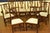 This is a set of eight mahogany Chippendale straight leg dining chairs by Leighton Hall. They are the James chairs. They...