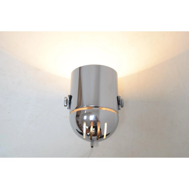 Mid-Century Chrome Wall Lamp by Stanislav Indra for Combi Lux, 1970s For Sale - Image 9 of 11