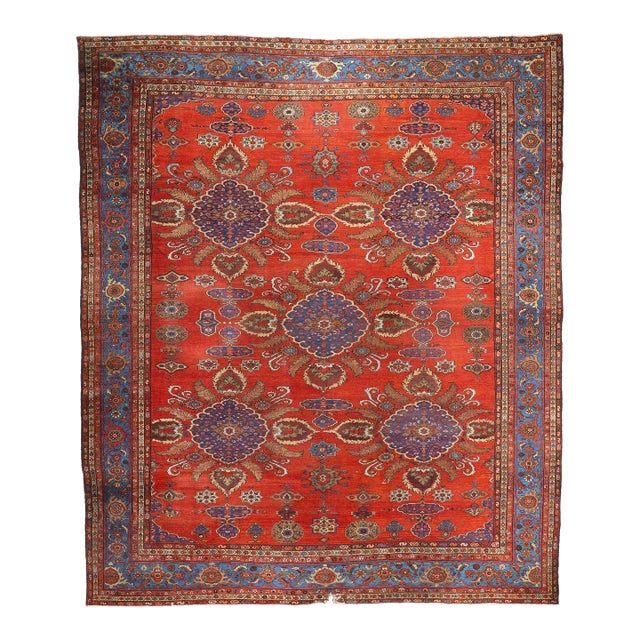 Late 19th Century Persian Sultanabad Rug, 15'06 X 18'03 For Sale