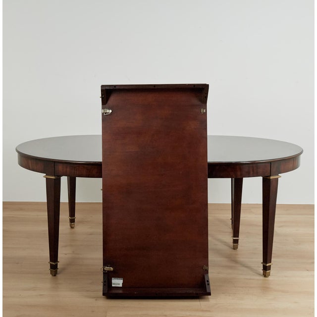 Large Louis XVI Style Flame Mahogany Extendable Dining Table For Sale - Image 16 of 18