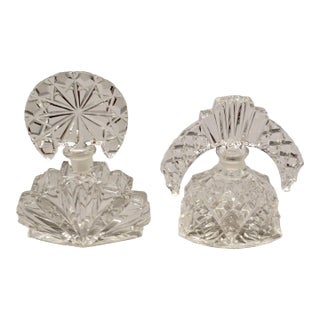 Antique English Art Deco Perfume Bottles, Set of 2 For Sale
