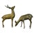 Set of 2 Mid Century Brass Deer Figurines, Buck & Doe For Sale In Dallas - Image 6 of 15